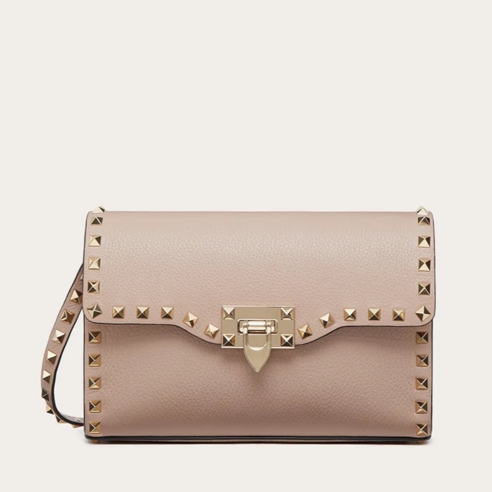 Valentino Rockstud Grainy Calfskin Crossbody Bag